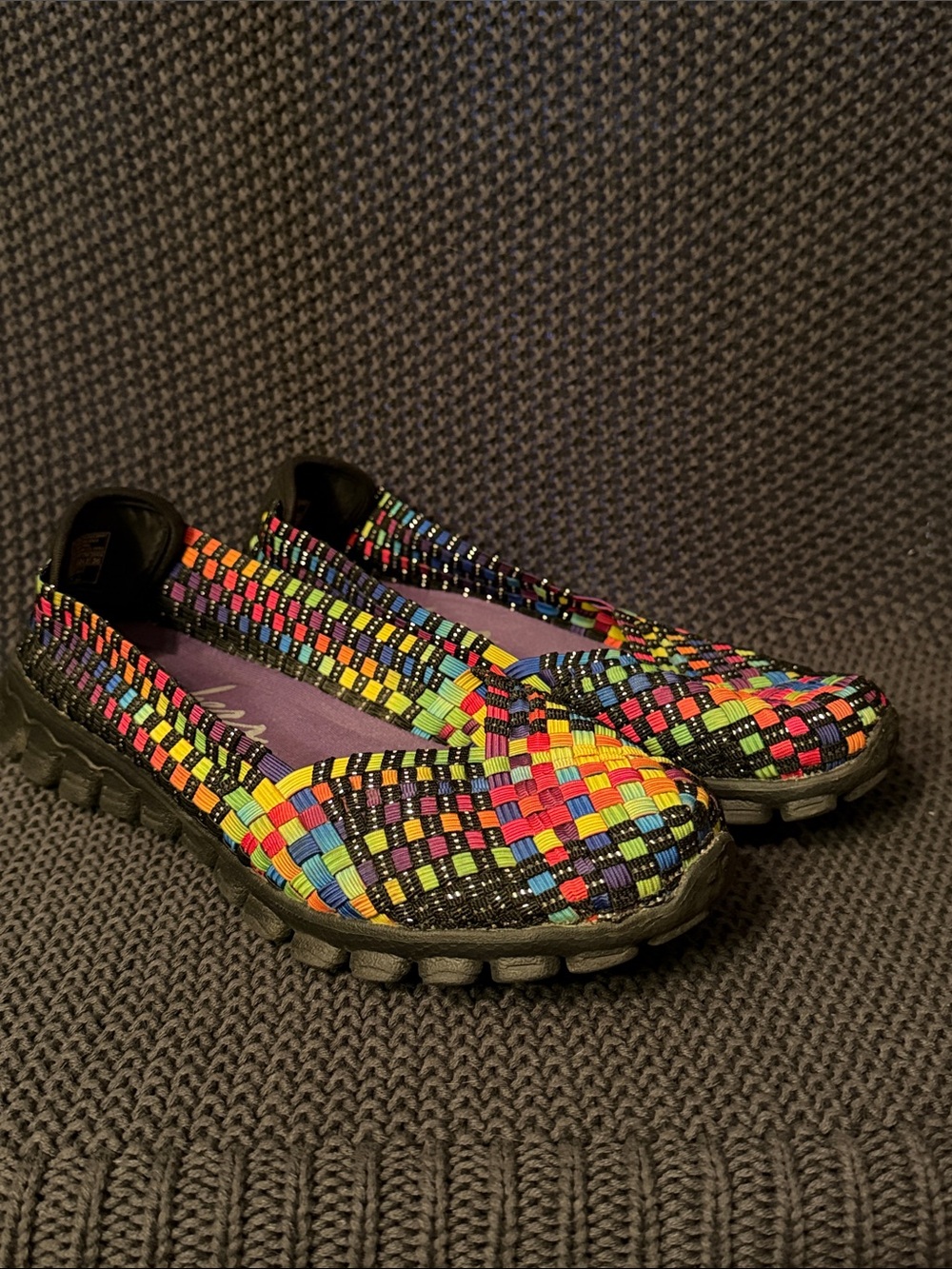 Skechers Multicolor Woven Slip-On Sneakers